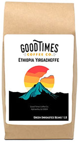Good Times Coffee Company Green Unroasted Coffee Beans, Ethiopian Yirgacheffe (1 Pound)