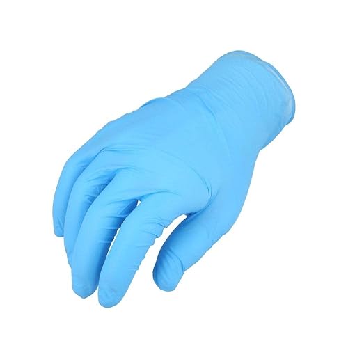 PackagingSuppliesByMail Blue Nitrile Disposable Gloves, 1000 Pack, Size Small, Textured Fingertips, Latex Free & Powder Free Multi-Use Gloves