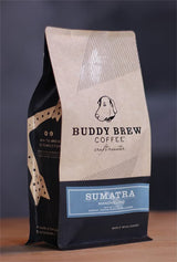 Buddy Brew Coffee, Dark Roast Whole Bean - Sumatra Adsenia - Organic - 5lb Bag - single origin - all-female coffee co-op - ships direct from roastery