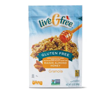 liveGFree Gluten Free Raisin Almond Honey Granola 12oz, pack of 1
