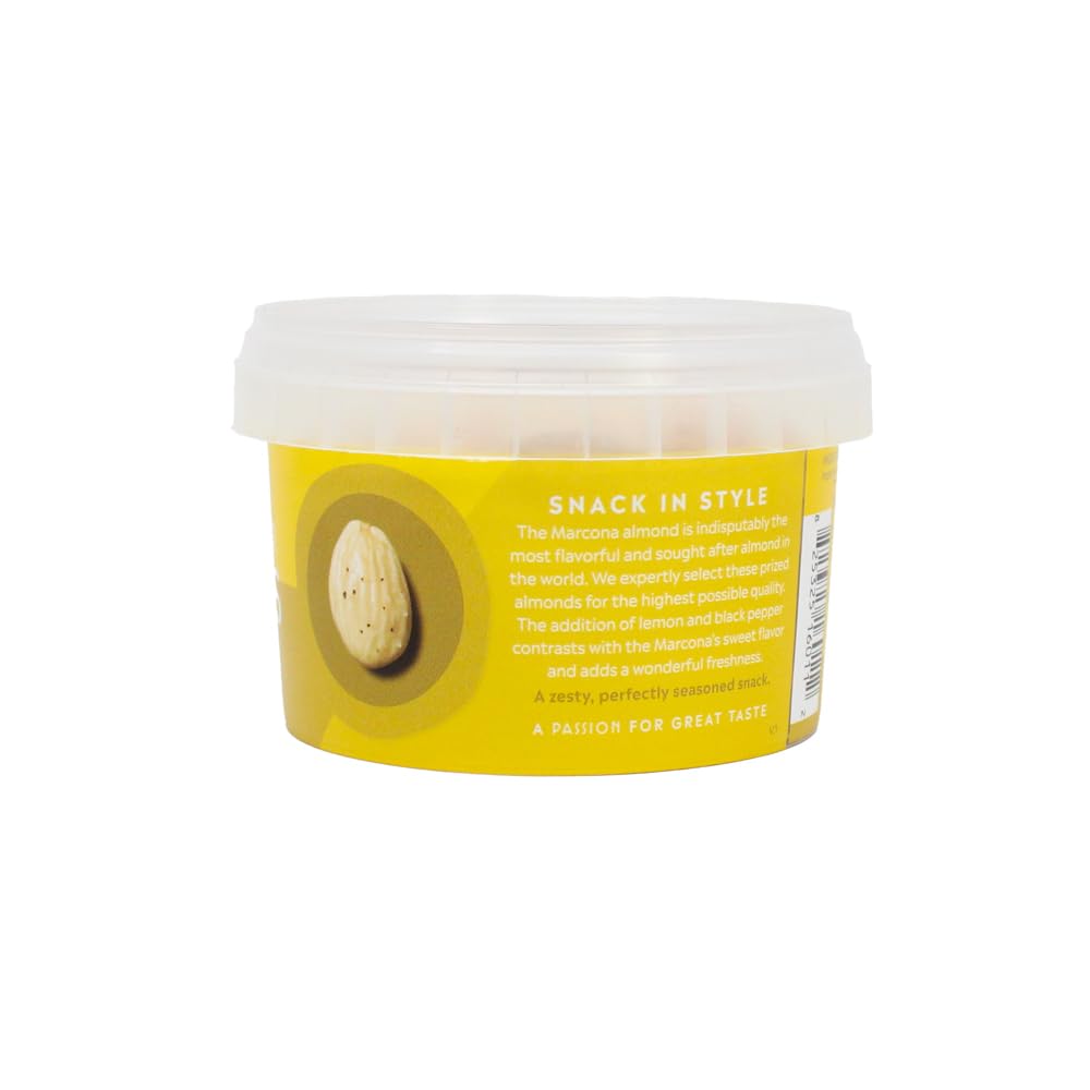 Mitica Lemon Pepper Marcona Almonds Prepacked, 4 OZ