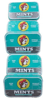 Buc-ee's 2025 Gluten Free & Sugar Free Mints - 50 mints Tin Can, Pack of 5 Non-GMO - Vegan - Soy Free - Natural Flavor (Wintergreen)