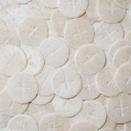 Altar Bread 1 3/8" White Cross Design 100 Communion Hosts