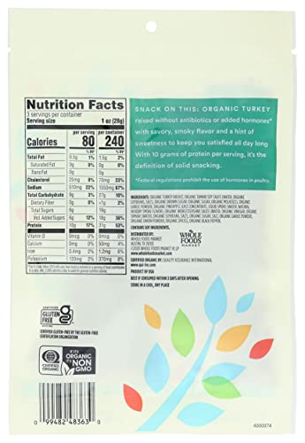 365 by Whole Foods Market, Organic Original Turkey Jerky, 3 OZ