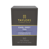 Taylors of Harrogate Earl Grey, Black Tea, Pillow Bags, 50 Count (Pack of 1), Fragrant, Delicate & Light, Caffeinated, Enjoy Hot or Iced, 50 Teabags