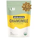 J Mac Botanicals Organic Chamomile Flowers (4 oz) - Whole Egyptian Chamomile Loose Leaf Herbal Tea, Caffeine-Free, Premium Dried Chamomile Flowers