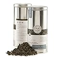 Golden Moon Tea Tie Guan Yin Oolong Tea - Organic Green Tea - Wulong Variety - Loose Leaf, Non-GMO - Travel Tin (30 Servings)