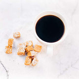 Barnie's Coffee English Salted Toffee Ground Coffee with Caramel, Molasses and Salted Creamy Butter Flavors, Medium Roasted Arabica Coffee Beans, 12