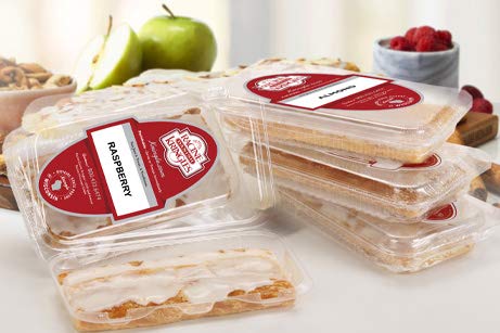 6-Pack (Serving Sized Kringle Slices) (Pecan/Raspberry) - Racine Danish Kringles