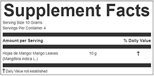 Hanan Peruvian Secrets Mango Loose Leaf Tea | 100% All-Natural Dried Hojas de Mango from Peru - Mangifera indica |1.41oz (40g)