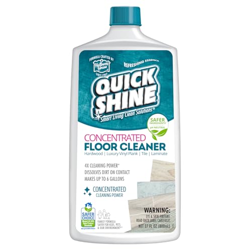 Quick Shine Multi Surface Concentrated Floor Cleaner 27oz Use on Hardwood, Laminate, Luxury Vinyl Plank LVT, Tile & Stone Dirt Dissolving & Powerful