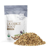 Halo Naturals Organic Licorice Root Cut & Sifted, 4 Ounces (Glycyrrhiza glabra) USDA Certified | Resealable Pouch| Packaged in The USA