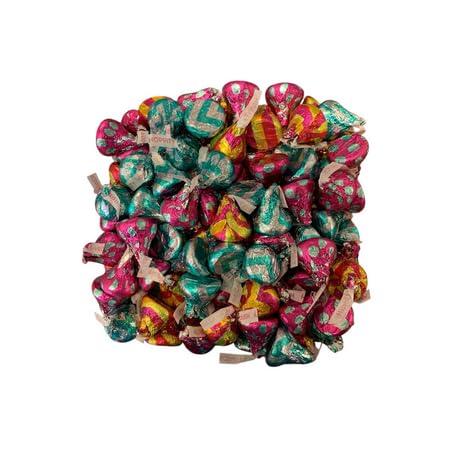 Candykrave Hershey'es Easter Egg Hunt Kisses Chocolate Candy- 1lb (100 pcs) - Bulk Easter Hunt Candy kisses, Bulk chocolate candies for Valentine
