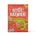 Better with Buckwheat Rosemary & Herbs Gluten-Free Crackers - Healthy Snack Crackers, Grain-Free, Non-GMO, Sugar-Free - 1 Pack