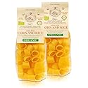 Morelli Mezzi Paccheri Organic Pasta - Italian, Gourmet, Large Circle Gluten-Free Pasta from Italy Made from Corn & Rice, for Stuffing - 8.8 oz (Pack