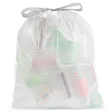 Commander 13 Gallon 0.9 MIL Lemon Tall Kitchen White Drawstring Trash Bags - 24" x 27" - Pack of 48 - for Home, Kitchen, & Office