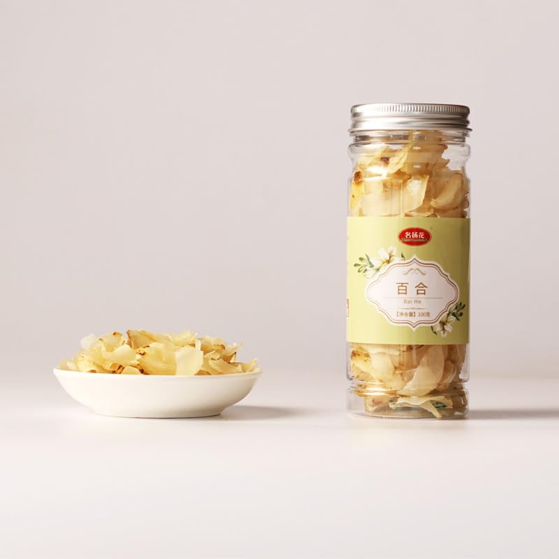 Zercumm China Herbal Tea 75 Selected Canned Lotus Leaf Lemon Slice Rose Honeysuckle Baby Chrysanthemum Wolfberry Tea (Lily 100g)