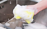 5 Pcs Heavy Duty Scrub Sponges,Dual-Sided Dishwashing Sponge for Kitchen,Multi-Use Deep Cleaning Scrub Sponge (Brown White and Yellow)