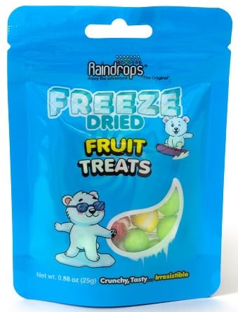 SNACKIFYME Gift Box - 8.8 Ounce Variety Pack of Raindrops Freeze Dried Candy - 10 Pouches of Chewy, Sour, Fruit-Flavored, and Marshmallow Treats