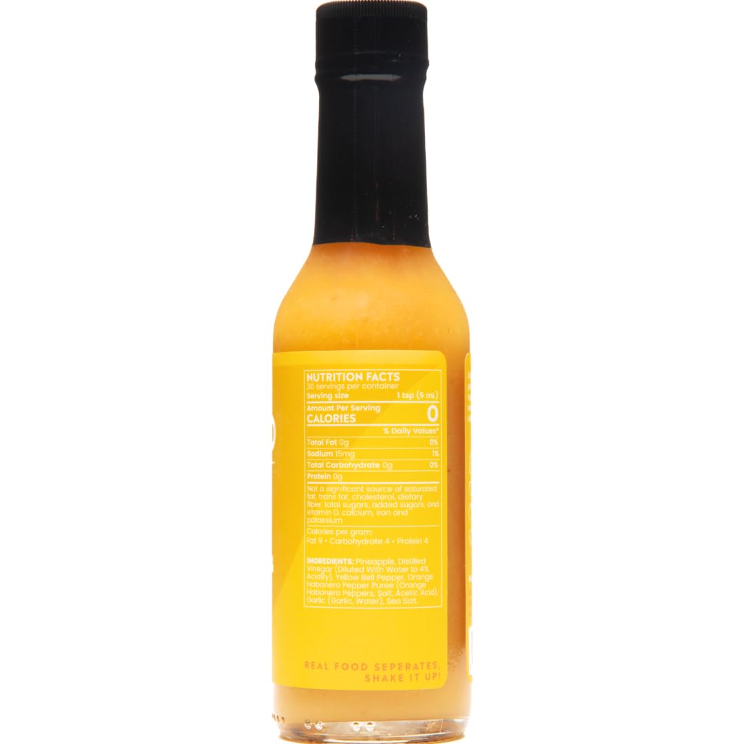 Pineapple And Habanero Hot Sauce By Bravado Spice Gluten Free, Vegan, Low Carb, Paleo Hot Sauce All Natural 5 oz Hot Sauce Bottle Award Winning