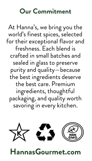 Hanna's Beau Mond' Seasoning, Premium Quality, 4 fl oz Glass Jar