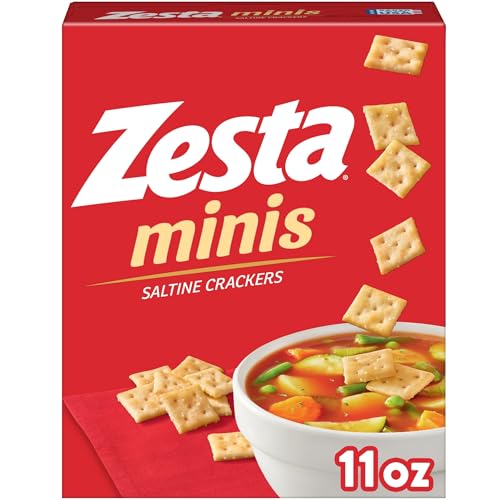 Zesta Minis Saltine Crackers, Soup Crackers, Lunch Snacks, Original, 11oz Box (1 Box)
