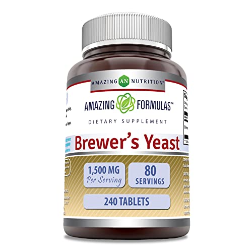 Amazing Formulas Brewer's Yeast 1500 Mg | Tablets Supplement | Non-GMO | Gluten-Free | Made in USA (1 Pack | 240 Count)