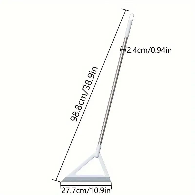 Silicone Rubber Broom with Removable Head, Multi-Surface Floor Sweeping Tool for Pet Hair, Dust and Water, Versatile Household Broom for Bathroom