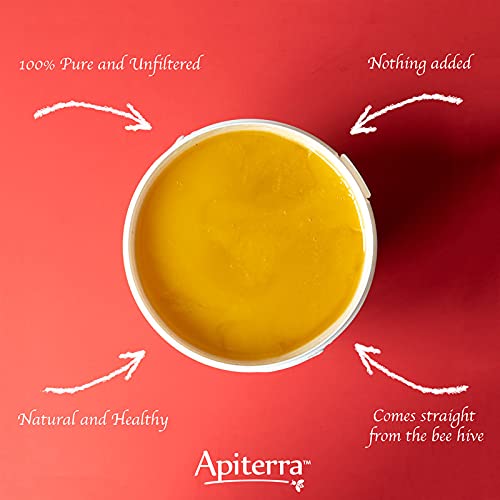 Apiterra - Raw Honey Bulk 16 lbs Bucket Unfiltered Unpasteurized 100% Pure and Natural Wildflower Raw Honey