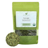 Biokoma Organic Lovage Dried Leaves 50g 1.76oz Pure Cut Herb Levisticum officinale USDA Organic Herbal Tea Digestion & Urinary Health Resealable