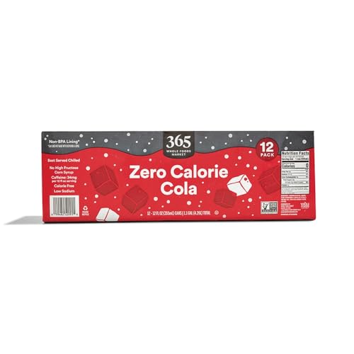 365 by Whole Foods Market, Zero Calorie Cola, 12 Pack, 12 Fl Oz