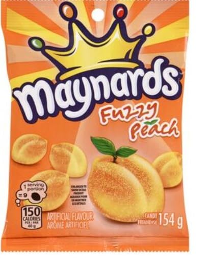 Maynards Fuzzy Peach Flavoured Sour Gummies, Fuzzy Peach 154 g