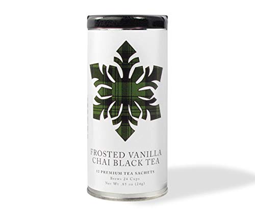 Winter Wonderland Tea by La Tea Dah (Frosted Vanilla Chai Tea), Gourmet Holiday Tea for Christmas, Hanukkah, and New Years, Christmas Tea Gift (12