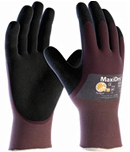 ATG 56-425/S Maxidry, Gry. Nylon Shell, Prpl./ Blk. Nitrile Non-Slip 3/4 Coat Purple