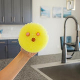 Scrub Pro Cleaning Sponge - 3 Pack Non-Scratch Kitchen & Bathroom Sponges with Dual-Sided Design and Sideways Slit for Utensils, Ideal for Dishes