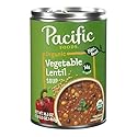 Pacific Foods Organic Vegetable Lentil Soup, Plant Based, 16.3 oz Can