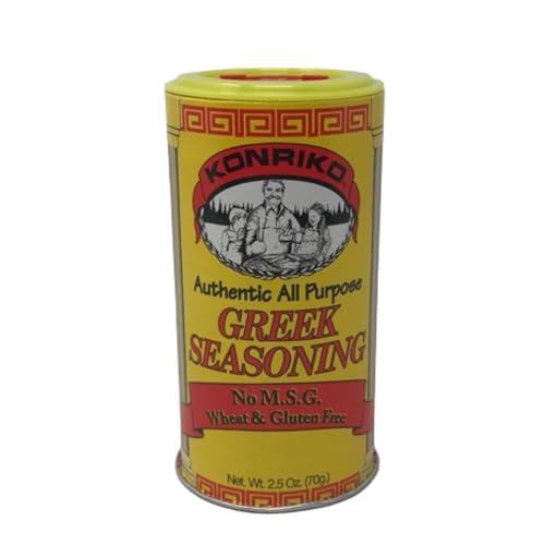 Konriko - Greek Authentic Seasoning 2.5 oz (Pack of 6) - Wheat Free - Gluten Free - No MSG