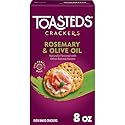 Toasteds Crackers, Lunch Snacks, Party Snacks, Rosemary And Olive Oil, 8oz Box (1 Box)
