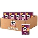 Pringles Potato Crisps Chips, Lunch Snacks, Office and Kids Snacks, Grab N' Go, BBQ (12 Cans)