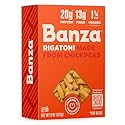 Banza Rigatoni Pasta from Chickpeas - Gluten Free, High Protein, and Lower Carb Protein Rigatoni Chickpea Pasta - 8oz
