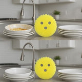 Scrub Pro Cleaning Sponge - 3 Pack Non-Scratch Kitchen & Bathroom Sponges with Dual-Sided Design and Sideways Slit for Utensils, Ideal for Dishes