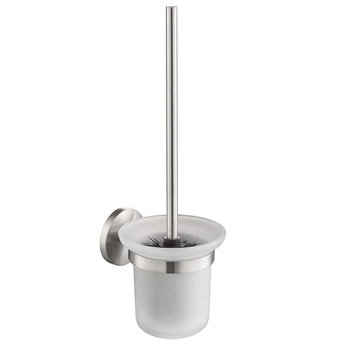 Blossom Toilet Brush Holder Solid Brass Bathroom Accessory Shower Wall Mount Brush Nickel BA02 508 02
