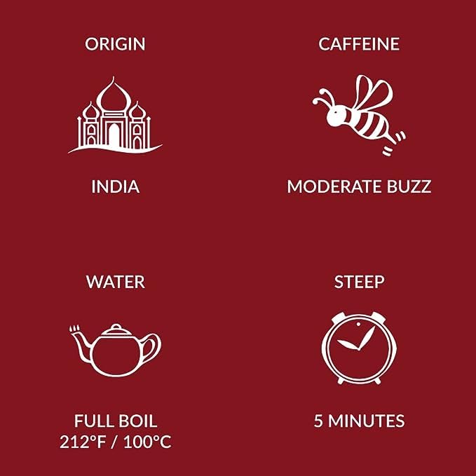 Two Leaves and a Bud Organic Assam Black Tea Bags, Whole Leaf Caffeinated Black Tea in Pyramid Sachets, 15 Count (Pack of 1)