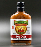 HOT LINE PEPPER PRODUCTS Gourmet Hot Sauces (2) Garlicky Greengo, 2) Evil Ooze, 4 pack)