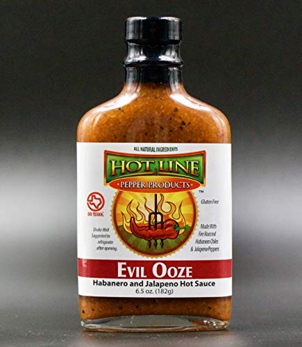 HOT LINE PEPPER PRODUCTS Gourmet Hot Sauces (2) Evil Ooze, 2) Ghost, 4 pack)
