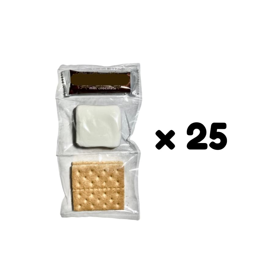 KP | S'MORES KIT | Individually packaged set: Graham Crackers, Marshmallow, Chocolate (25 SETS)