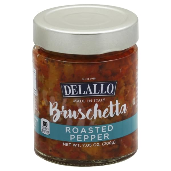 Delallo, Bruschetta, Roasted Pepper, 7.05 Ounce