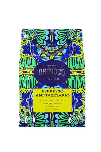 Orinoco Espresso Anniversario 2.5lb bag, Medium Roast, Whole Bean Coffee, 100% Arabica beans