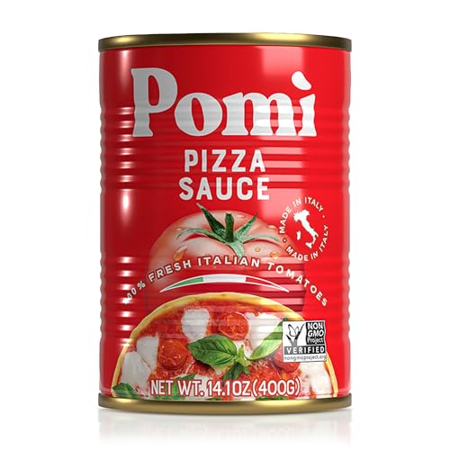 Pomì Pizza Sauce 14.1oz (Pack of 12) - 100% Fresh Italian Tomatoes, Made in Italy, Non-GMO, Gluten-Free, No Additives/Preservatives, Velvety & Creamy