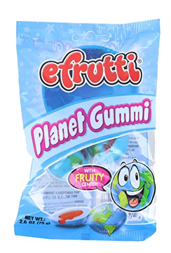 E Frutti 3 Set - Planet Gummi - Gummy Candy - 2.6 OZ - 1 PK Fruity Flavor Individually Wrapped, Blue